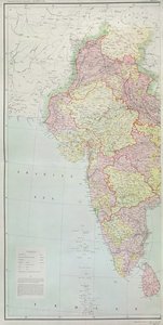 India térképe, H. R. Thuillier ezredes, R. E., India főfelmérője irányítása alatt jelent meg, 1877