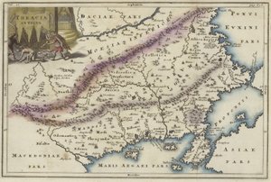 Trákia térképe (színes metszet) alkotó: English School