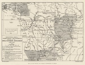 Az afrikai brit és német birtokok térképe (metszet) alkotó: English School