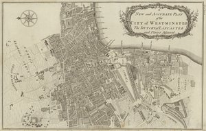 Westminster város és a londoni Lancaster hercegség térképe