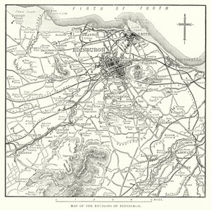 Edinburgh környékének térképe (metszet) alkotó: English School
