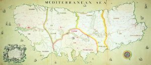 Minorca szigetének térképe, 1740 körül