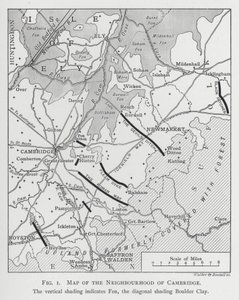Cambridge környéki térkép (metszet) alkotó: English School