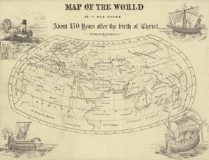 A Krisztus születése után 150 évvel ismert világ térképe (metszet) alkotó: English School