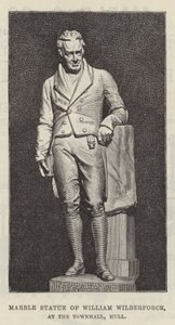 William Wilberforce márványszobra a városházán, Hull (metszet) alkotó: English School