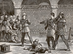 Marcel és a francia Dauphin, illusztráció a Cassells Illustrated History of Englandből (szépia fotó) alkotó: English School