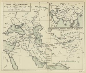 Marco Polo útvonalai I. sz. (litográfia) alkotó: English School