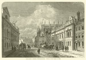 Margaret Street, Westminster, egy 1820-ban készült vázlatból (metszet) alkotó: English School