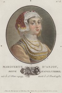 Anjou Margit, VI. Henrik angol király hitvese (színes metszet) alkotó: English School