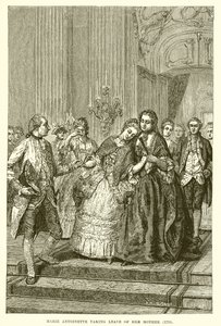 Marie Antoinette búcsút vesz édesanyjától alkotó: English School