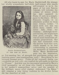 Marie Bashkirtseff, nyolc évesen (metszet) alkotó: English School