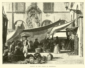 Piazza di Pescheria piac alkotó: English School