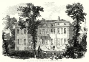 Marlborough-ház, a walesi herceg rezidenciája (metszet) alkotó: English School