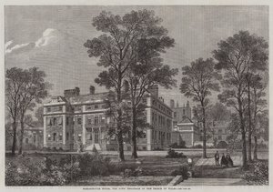 Marlborough-ház, a walesi herceg városi rezidenciája (metszet) alkotó: English School