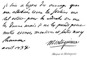 Montesquieu márki alkotó: English School