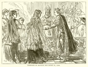 Matilda és II. Henrik házassága, 1100 alkotó: English School