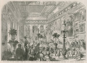 Sir Robert Peel és Lady Emily Hay házassága alkotó: English School