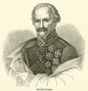 Blucher marsall (metszet) alkotó: English School