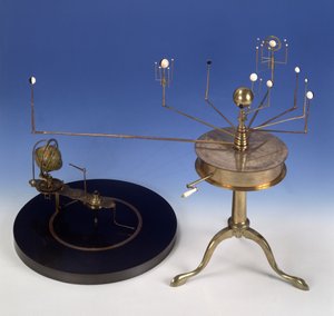 Martin-típusú hordozható planetárium vagy Orrery, Thomas Blunt (fl.1760-1822) George Newman és Thomas Voigt, 1808 körül (sárgaréz, ezüstös sárgaréz és elefántcsont) (lásd még: 135772)