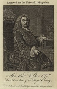 Martin Folkes Esquire, a Royal Society néhai elnöke alkotó: English School