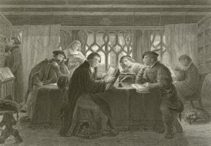 Luther Márton a Bibliát olvassa alkotó: English School