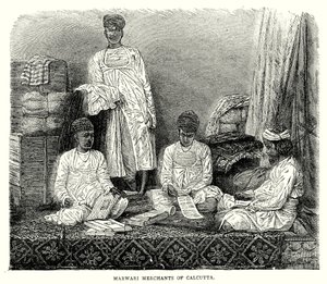 Kalkuttai marwari kereskedők (metszet) alkotó: English School