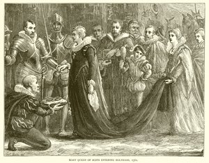 Mária skót királynő belép Holyroodba, 1561 alkotó: English School