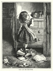 Mária és a tányérfedő (metszet) alkotó: English School