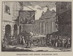 Álarcosok és operák, Burlington Gate (metszet) alkotó: English School