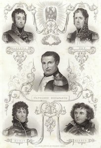 Massena, Ney, Napóleon Bonaparte, Murat és Kleber alkotó: English School