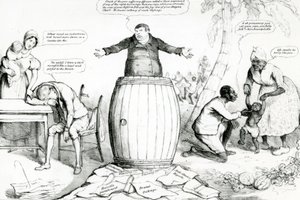 McLeans havi karikatúralap, avagy a szemüveg, Thomas McLean kiadó, Robert Seymour nyomtatása, 1832 alkotó: English School