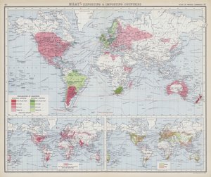 Hús, exportáló és importáló országok (színes litográfia) alkotó: English School