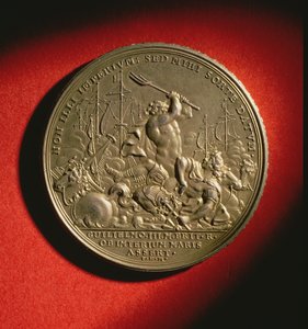 Érem az 1692-es La Hogue-i csata emlékére (fém) (lásd még: 144617) alkotó: English School