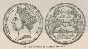 Érem a londoni Blackfriars új hídjának megnyitásáért alkotó: English School