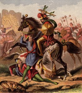 Médek és perzsák harcban (chromolitho) alkotó: English School