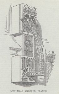Középkori Knocker, Franciaország (metszet) alkotó: English School
