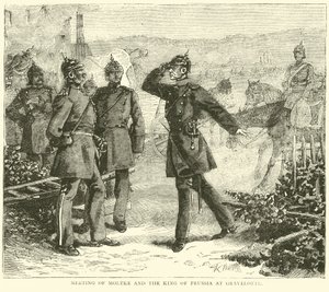 Moltke és a porosz király találkozása Gravelotte-ban, 1870 augusztusában alkotó: English School