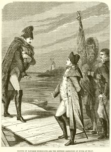 Buonaparte Napóleon és Sándor orosz császár találkozója Tilsitben alkotó: English School