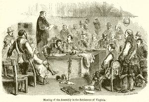 A közgyűlés ülése Virginia településen alkotó: English School