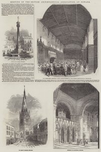 A Brit Régészeti Egyesület találkozója, Newark (metszet) alkotó: English School