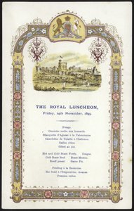 Menü a királyi ebédhez alkotó: English School