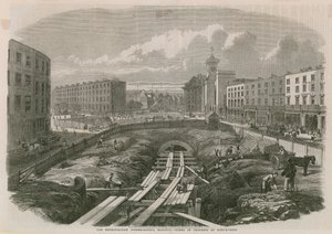 Metropolitan Railway Works a Kings Crossnál alkotó: English School