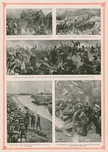 Katonai akciók brit tengerészekkel Viktória királynő uralkodása idején: a zulu háború, a búr háború, a mahdista lázadás Szudánban, a boxerlázadás és az angol-egyiptomi háború (fotogravír) alkotó: English School