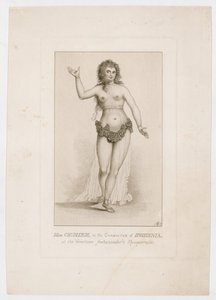 Miss Chudleigh, Iphigenia karakterében, a velencei nagykövetek maskarádéjában alkotó: English School