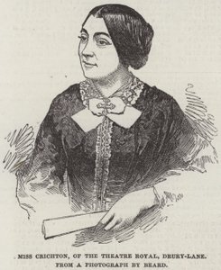 Miss Crichton a Theatre Royal-ból, Drury-Lane (metszet) alkotó: English School