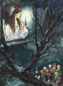 Miss Fancy, Thomas Hardy (1840-1928) "A zöld fa alatt" című művéből (gouache, papír) alkotó: English School