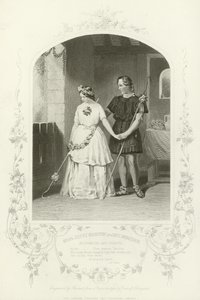 Miss Jenny Marston és Mr. F. Robinson mint Florizel és Perdita, A téli mese, IV. felvonás, iii. jelenet alkotó: English School