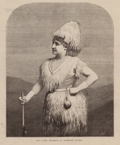 Miss Lydia Thompson mint "Robinson Crusoe" (metszet) alkotó: English School