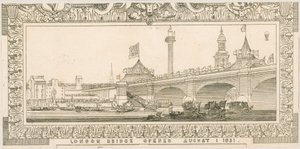 Momento of London Bridge, megnyitva 1831. augusztus 1-jén alkotó: English School