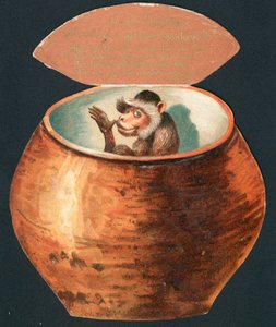 Monkey in Pot, karácsonyi kártya alkotó: English School